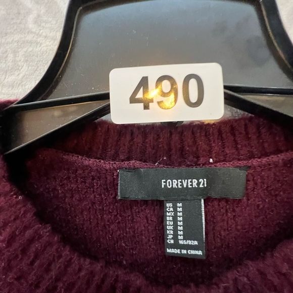 💗👚BEAUTIFUL DESIGNER TOP SHIRT BLOUSE👚💗M FOREVER 21 MAROON YELLOW GREEN 490 - Picture 10 of 11